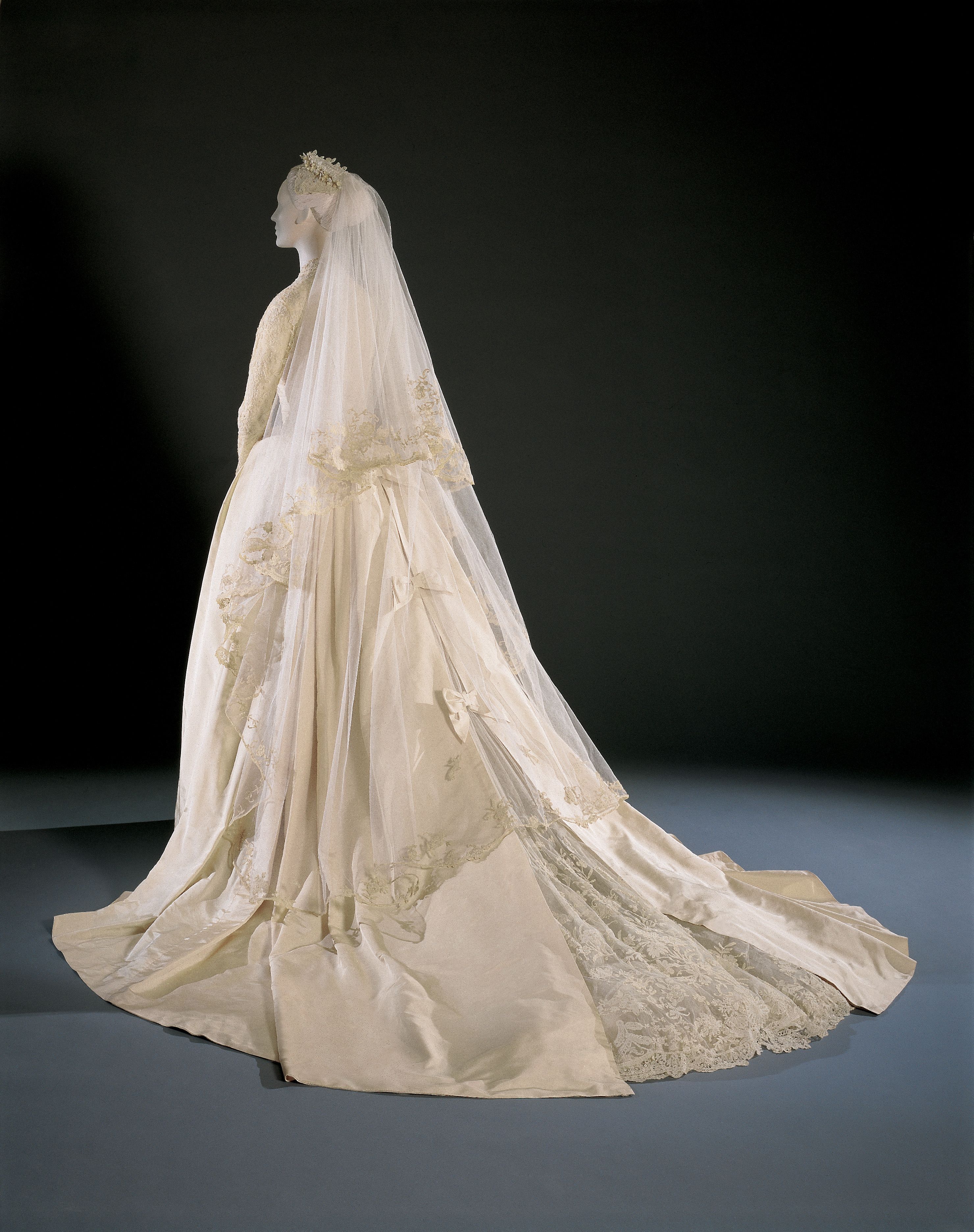 Porcelain Portrait of Grace Kelly in Her Wedding Gown by Martha Thompson